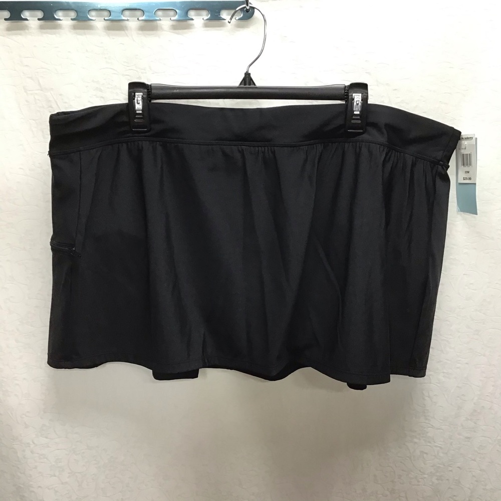 Women’s black swimsuit bottom/skort, size 22W. NWT